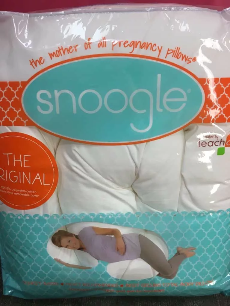 Snoogle pregnancy pillow. The BEST pillow to help you sleep better while pregnant