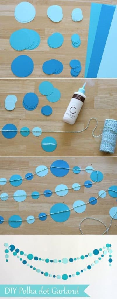 Party Garland- an easy DIY for a baby shower on a budget