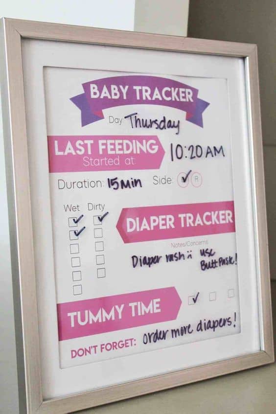 The Baby Tracker from Swaddles n' Bottles