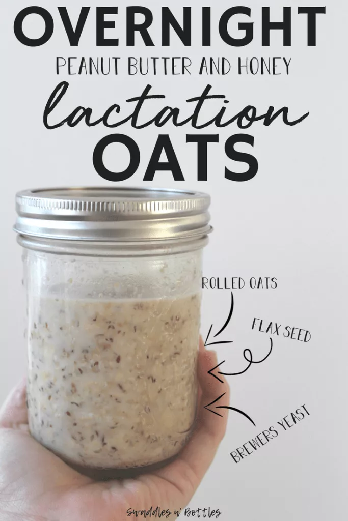 Overnight  Peanut Butter Honey Oatmeal for Lactation Support