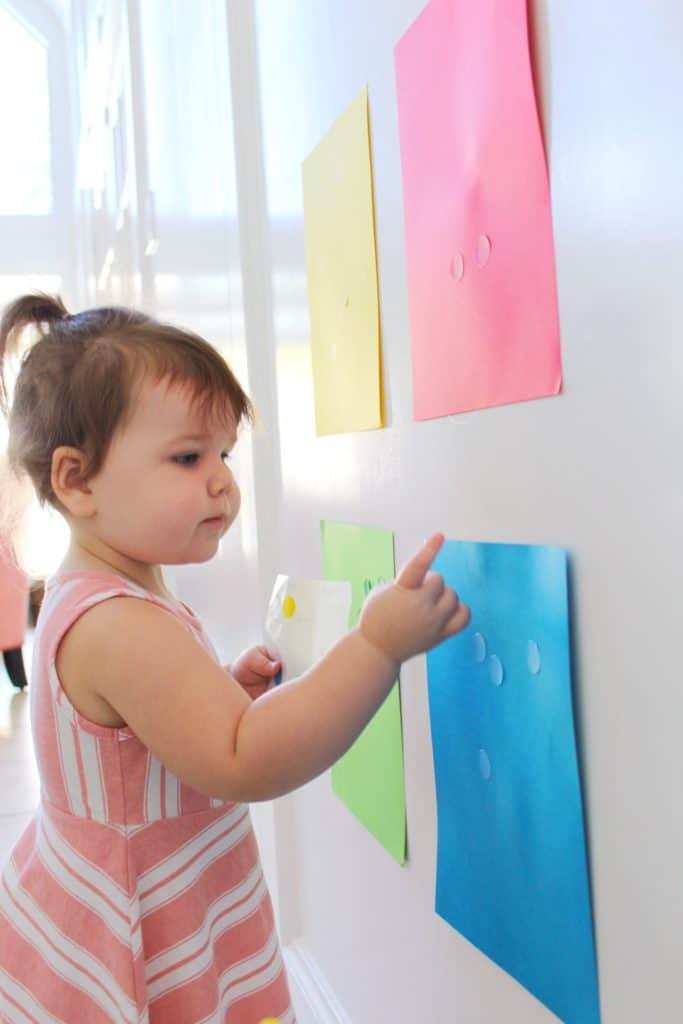 Color matching to help our toddler learn her colors!