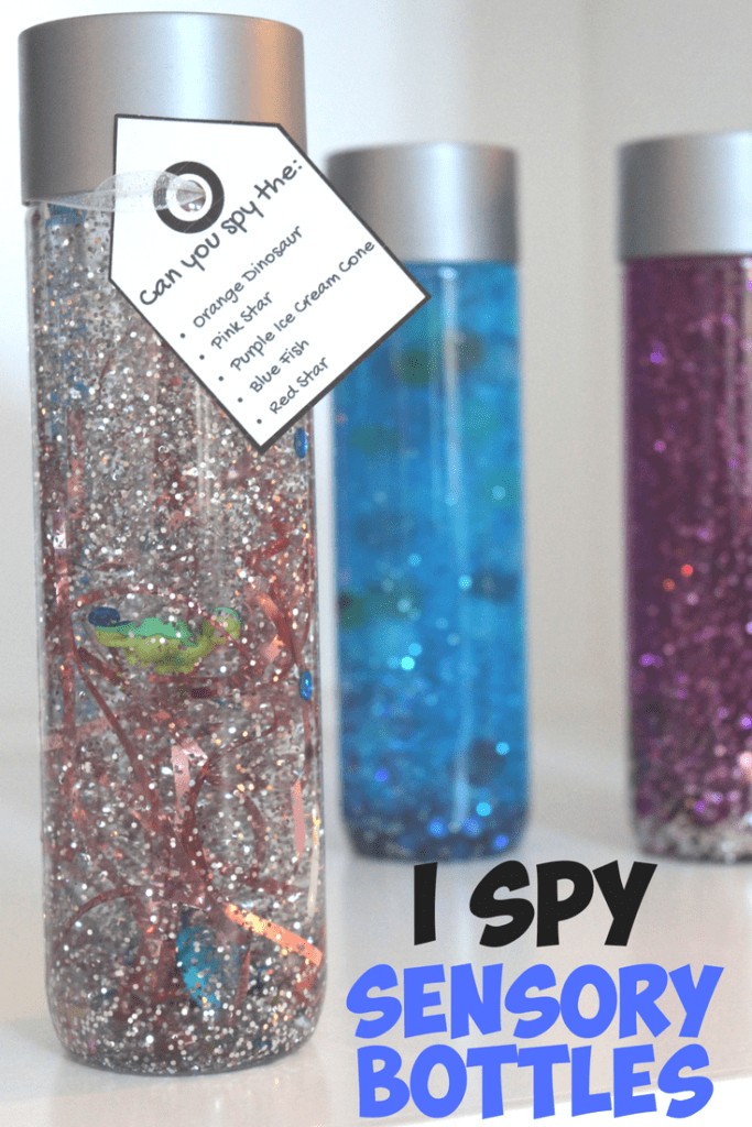 I Spy Sensory Bottles for kids and Toddlers