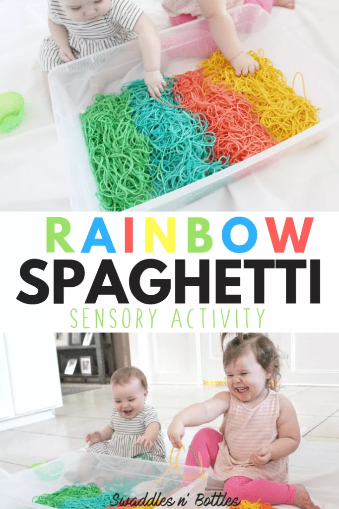 Rainbow Spaghetti Sensory Activity