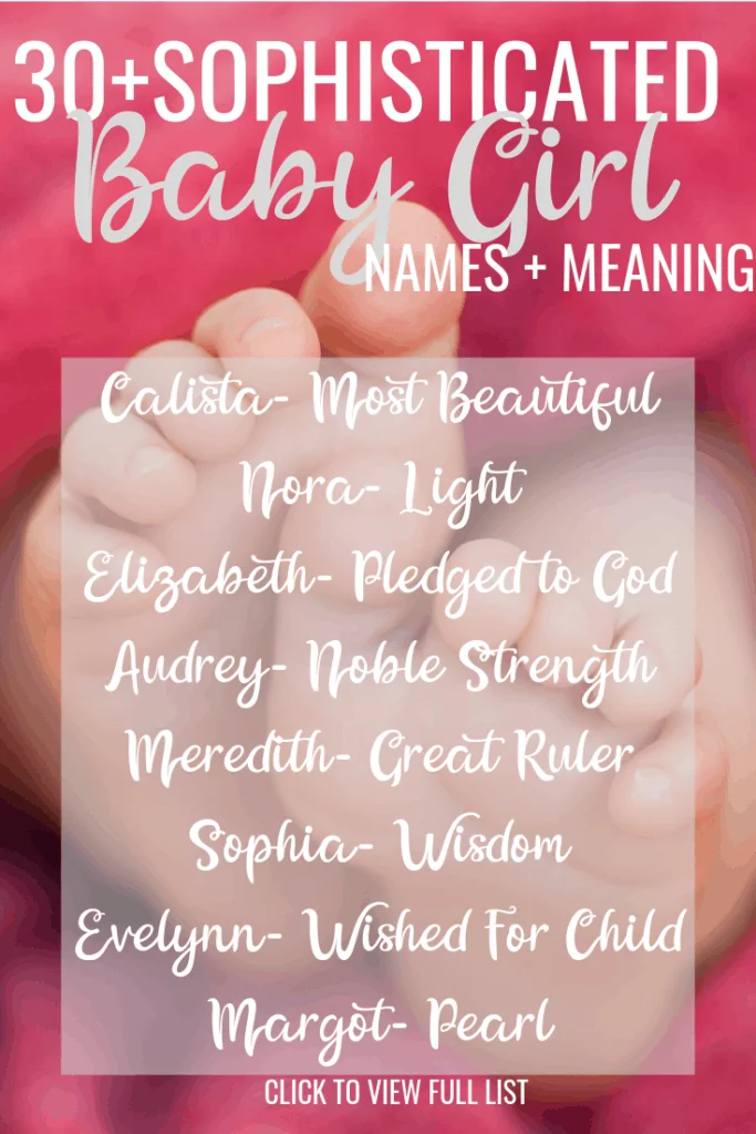 sophisticated baby girl names
