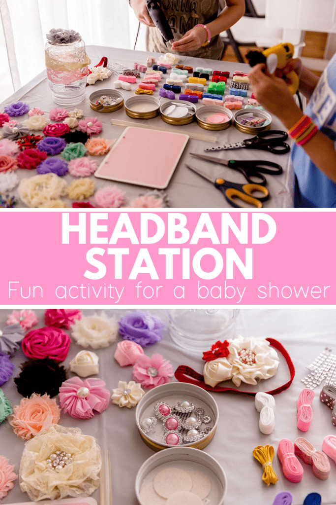 How to set up a headband station at a baby shower