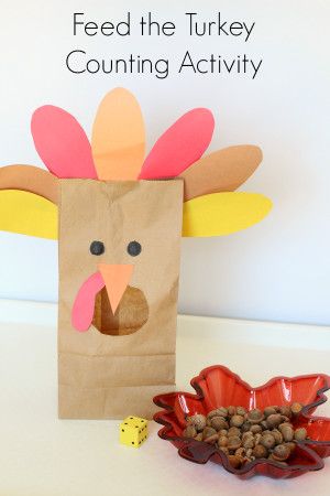 Thanksgiving "feed the turkey" activity for toddlers, More activities in blog post! 
