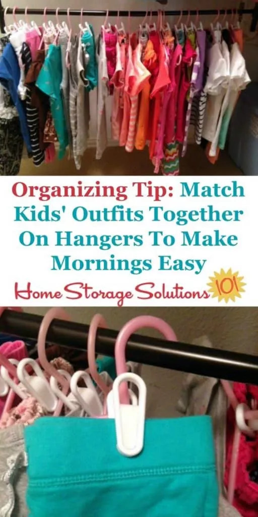 Clothes organizing hack for baby's nursery