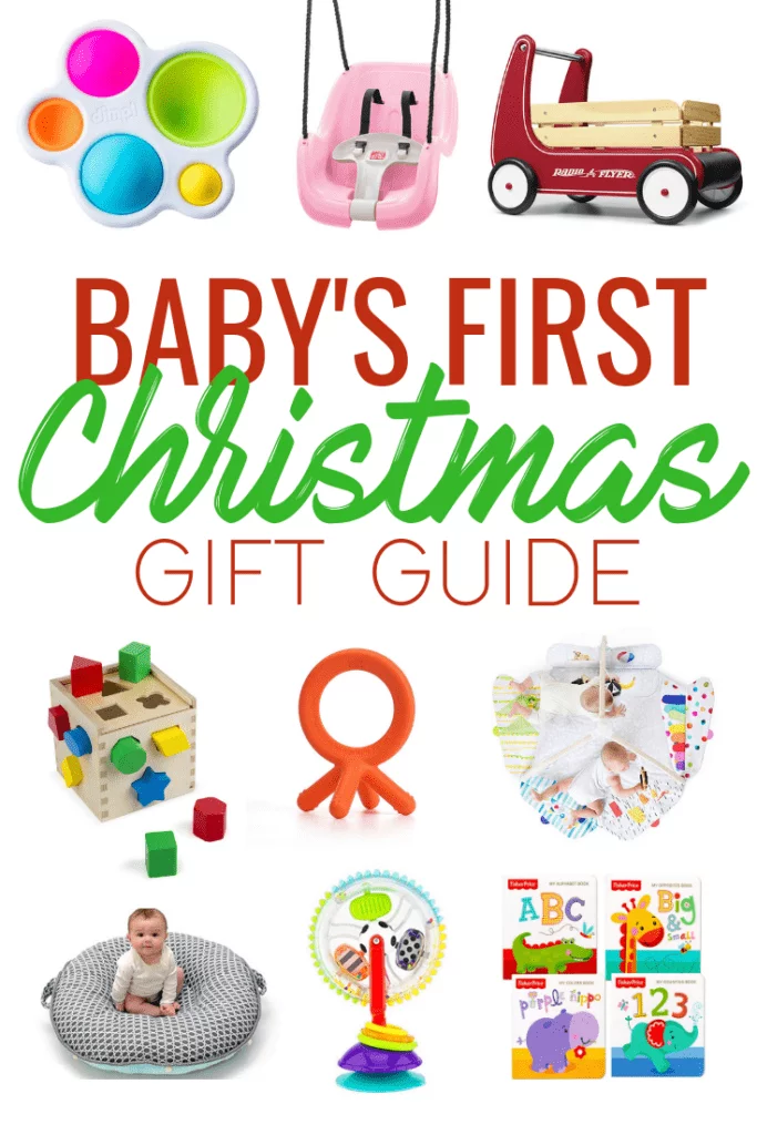 Baby's First Christmas: holiday gift guide on what to buy the littlest members of your family. A great list of toys that encourage development and learning while also having fun!
