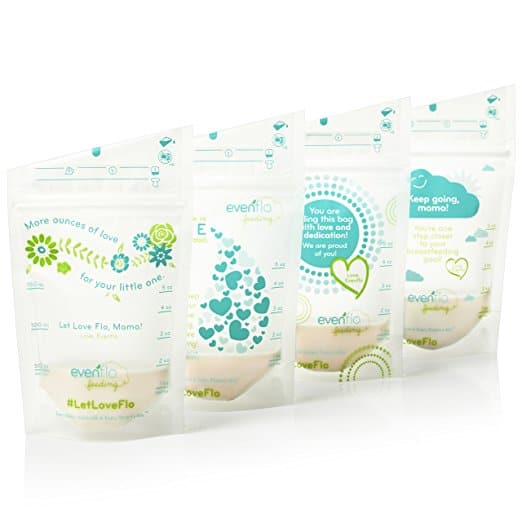 Evenflo Breastmilk Bags with Positive Affirmations for the pumping mama!
