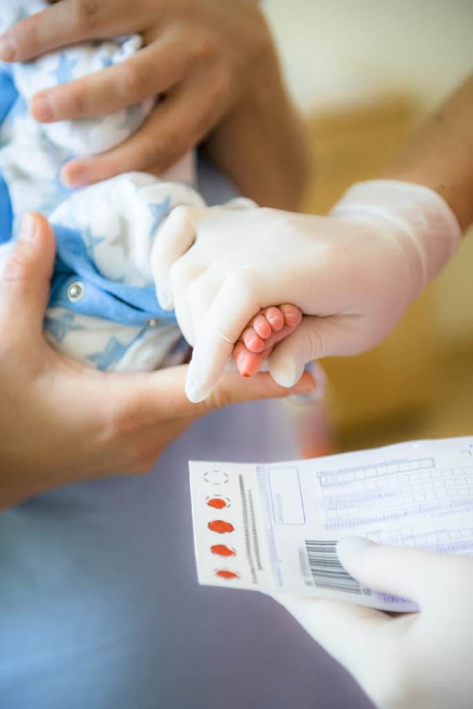 Your Newborn may have their newborn screening completed at their first pediatric appointment 