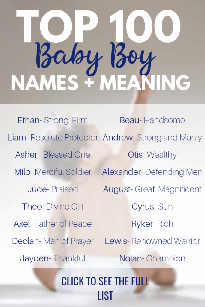 Top 100 Baby Boy Names Swaddles N Bottles