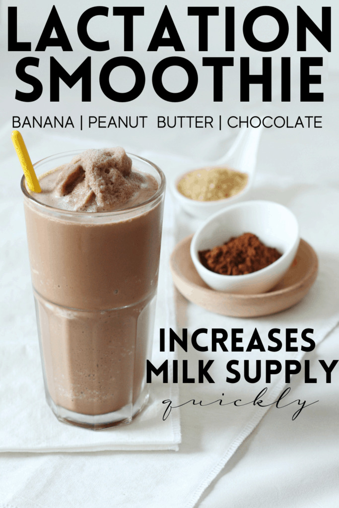 The Best Boobie Smoothie: Chocolate Peanut Butter Banana Lactation Smoothie