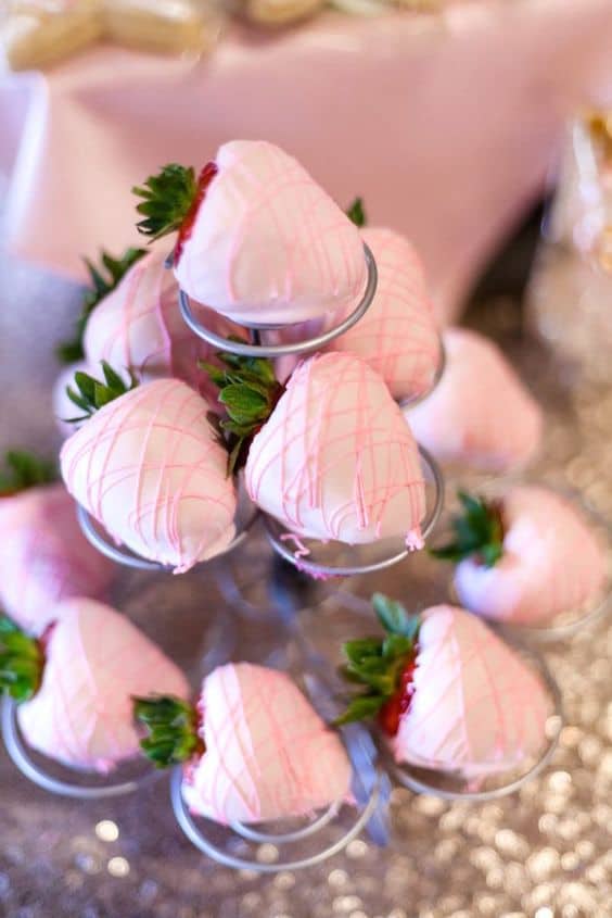 pink food ideas for baby girl baby shower